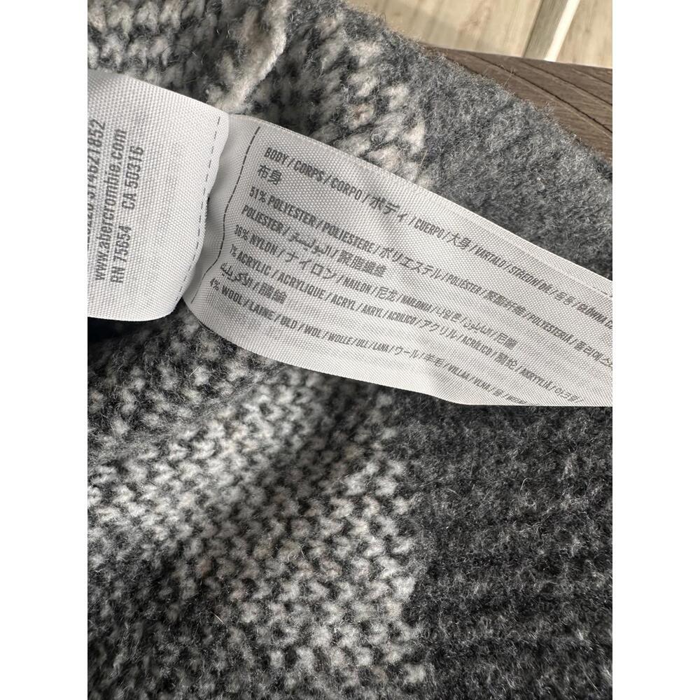 Abercrombie & Fitch Grey Wool Blend Argyle Diamond Check Sweater Women’s Medium - Picture 8 of 10